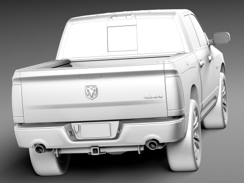 Dodge Ram Crew Cab Sport 2013 Modelo 3D