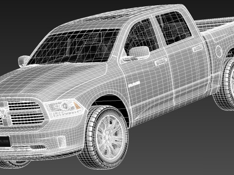 Dodge Ram Crew Cab Sport 2013 Modelo 3D