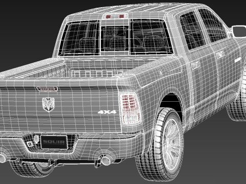 Dodge Ram Crew Cab Sport 2013 Modelo 3D