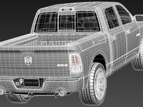 Dodge Ram Crew Cab Sport 2013 3D Model