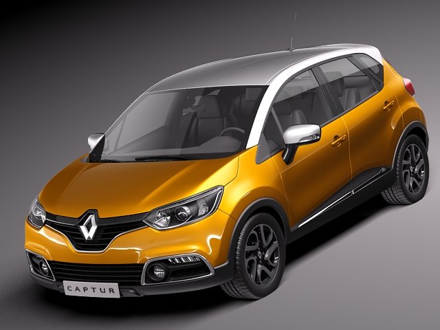 Renault Captur 2014 3D 모델 .c4d .max .obj .3ds .fbx .stl .blend 