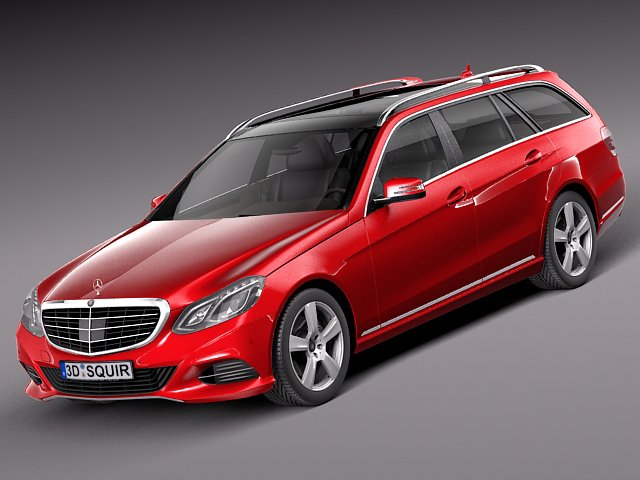 Mercedes-Benz E-class Estate 2014 Modelo 3D .c4d .max .obj .3ds .fbx .stl .blend