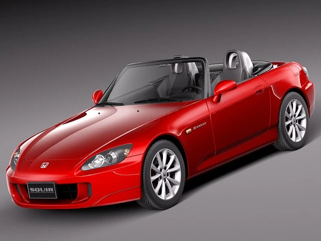 Honda S2000 2008 3D Model .c4d .max .obj .3ds .fbx .stl .blend 