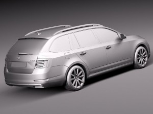 Skoda Octavia Combi 2013 3D Model
