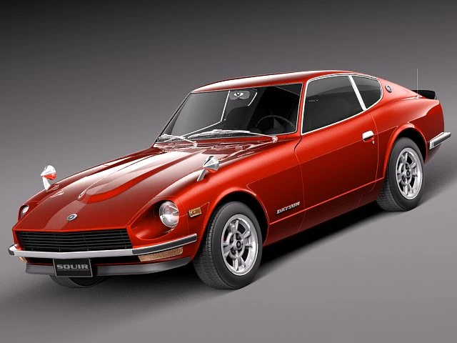 Datsun 240Z 1969-1978 3D Model .c4d .max .obj .3ds .fbx .stl .blend 