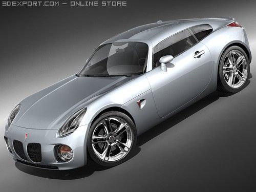 Pontiac Solstice Coupe 2009 3D 模型 .c4d .max .obj .3ds .fbx .stl .blend