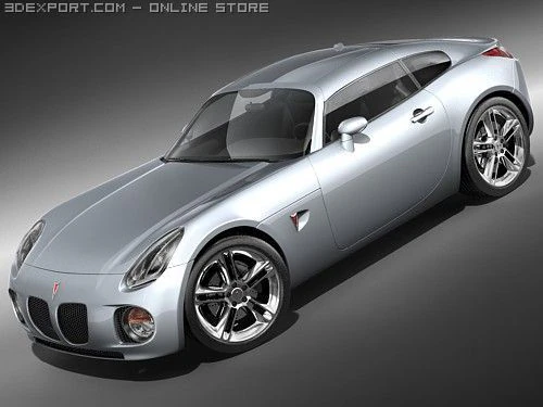 Pontiac Solstice Coupe 2009 3D Model .c4d .max .obj .3ds .fbx .stl .blend 