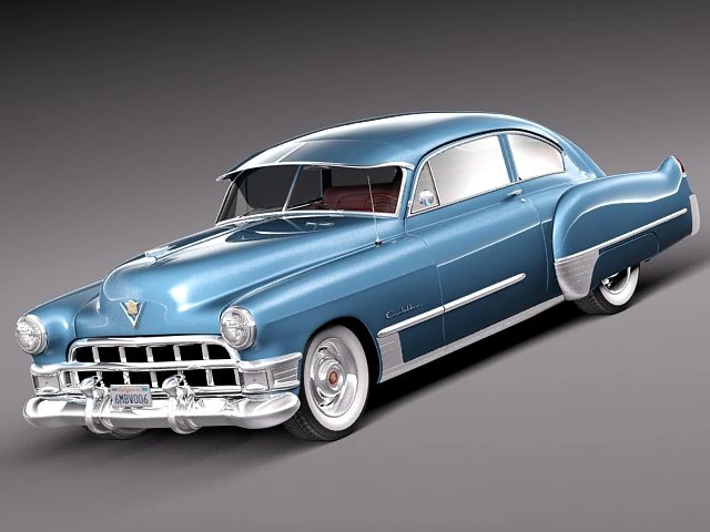 Cadillac 1949 Sedanette Series 62 Coupe 3D Model .c4d .max .obj .3ds .fbx .stl .blend 