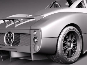 Pagani Zonda F 2005 3D Model