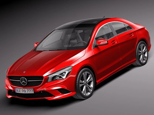 Mercedes-Benz CLA-class 2014 3D Model .c4d .max .obj .3ds .fbx .stl .blend 