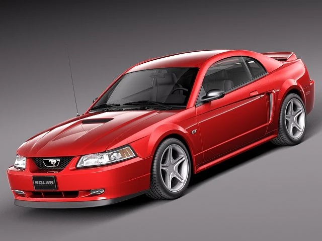 Mustang GT 1999-2004 3D Model .c4d .max .obj .3ds .fbx .stl .blend