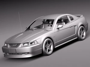 Mustang GT 1999-2004 3D Model