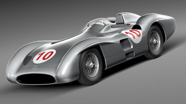 Mercedes-Benz W196 Typ R 1954-1955 3D Модель .c4d .max .obj .3ds .fbx .stl .blend 