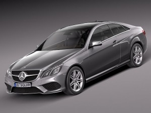 Mercedes-Benz E-class Coupe 2014 Model 3D