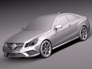 Mercedes-Benz E-class Coupe 2014 3D 模型