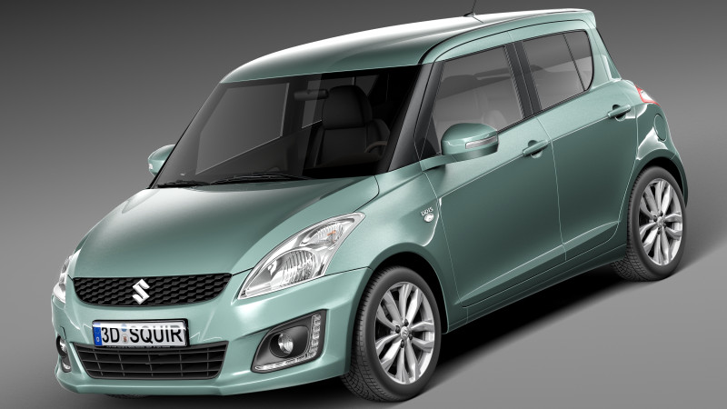 Suzuki Swift 2013 Modelo 3D .c4d .max .obj .3ds .fbx .stl .blend 