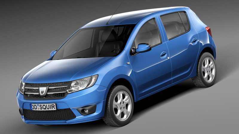 Dacia Sandero 2013 3D Модель .c4d .max .obj .3ds .fbx .stl .blend 