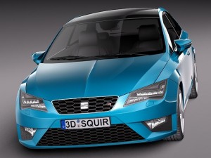 Seat Leon SC 3-door 2014 Modelo 3D