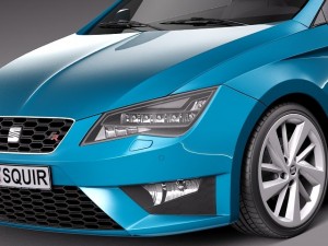 Seat Leon SC 3-door 2014 Modelo 3D