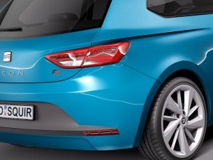 Seat Leon SC 3-door 2014 Modelo 3D