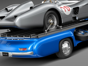 Mercedes-Benz Renntransporter Combo 1954 3D Model