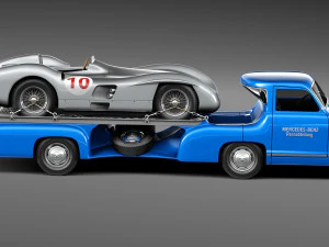 Mercedes-Benz Renntransporter Combo 1954 3D Model