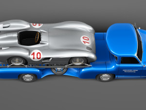 Mercedes-Benz Renntransporter Combo 1954 3D Model