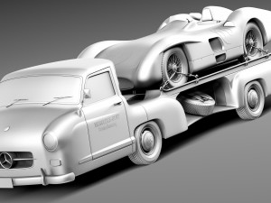 Mercedes-Benz Renntransporter Combo 1954 3D Model