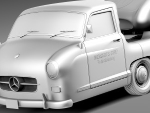 Mercedes-Benz Renntransporter Combo 1954 3D Model