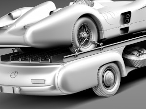 Mercedes-Benz Renntransporter Combo 1954 3D Model