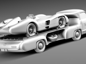 Mercedes-Benz Renntransporter Combo 1954 3D Model