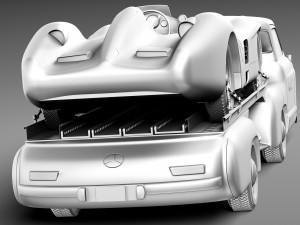 Mercedes-Benz Renntransporter Combo 1954 3D Model