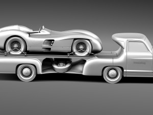 Mercedes-Benz Renntransporter Combo 1954 3D Model