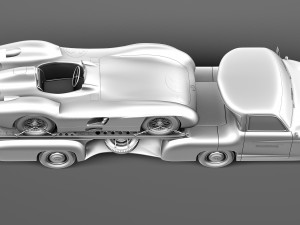 Mercedes-Benz Renntransporter Combo 1954 3D Model