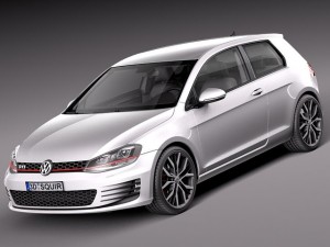 Volkswagen Golf VII GTI 2014 Modèle 3D