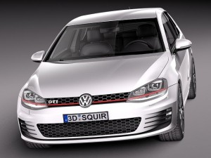 Volkswagen Golf VII GTI 2014 3D Model