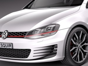 Volkswagen Golf VII GTI 2014 3D Model