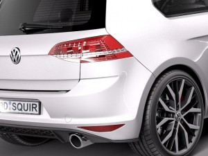 Volkswagen Golf VII GTI 2014 3D Model
