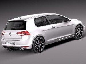 Volkswagen Golf VII GTI 2014 3D Model