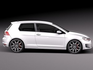 Volkswagen Golf VII GTI 2014 3D Model