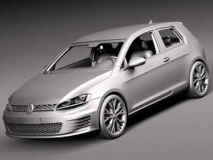 Volkswagen Golf VII GTI 2014 Modelo 3D