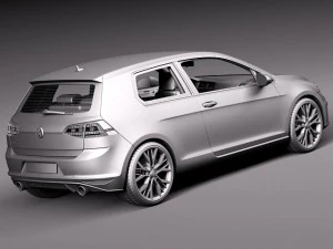 Volkswagen Golf VII GTI 2014 Modelo 3D