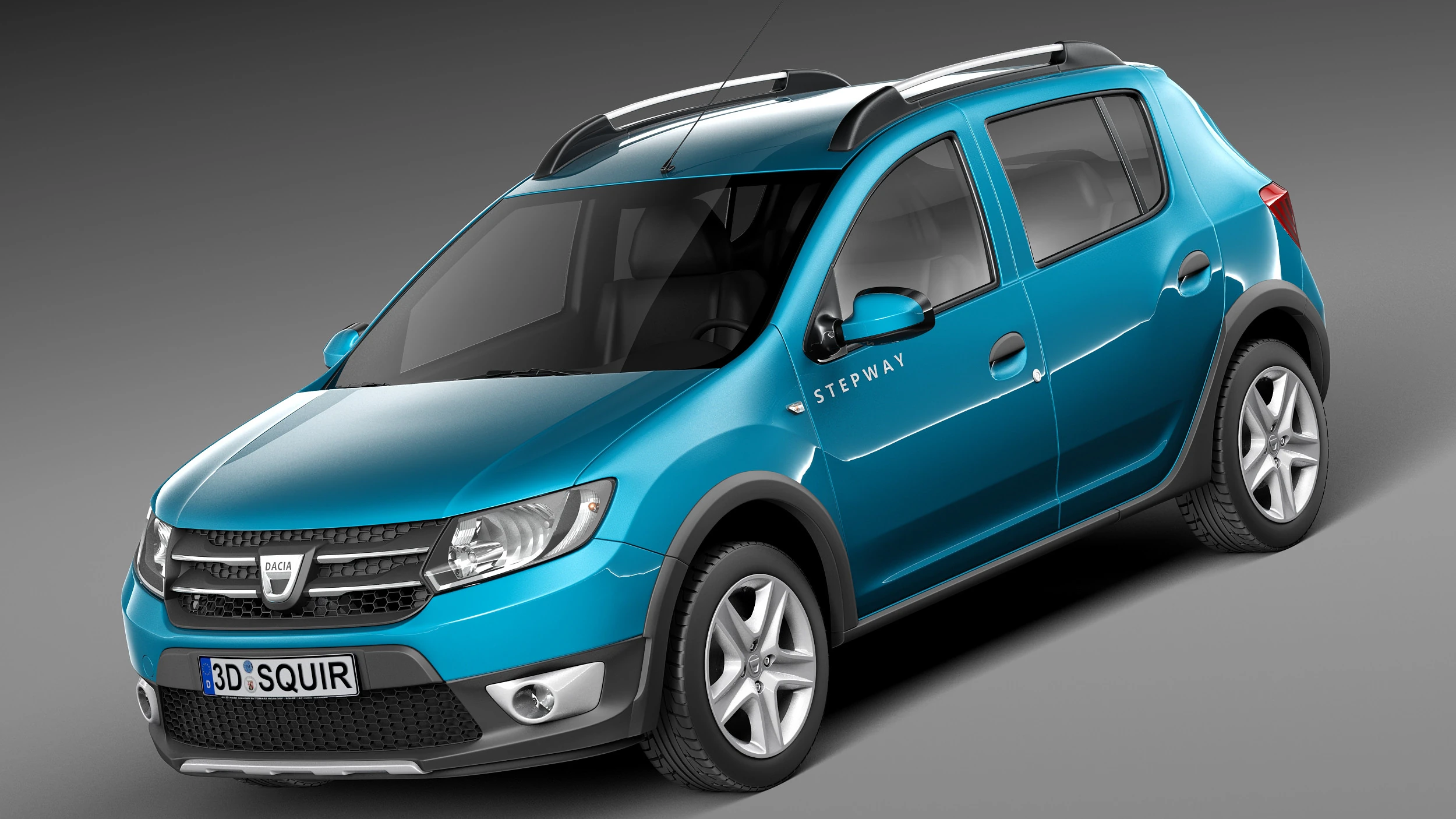 Dacia Sandero 2013 stepway 3D Model .c4d .max .obj .3ds .fbx .stl .blend 