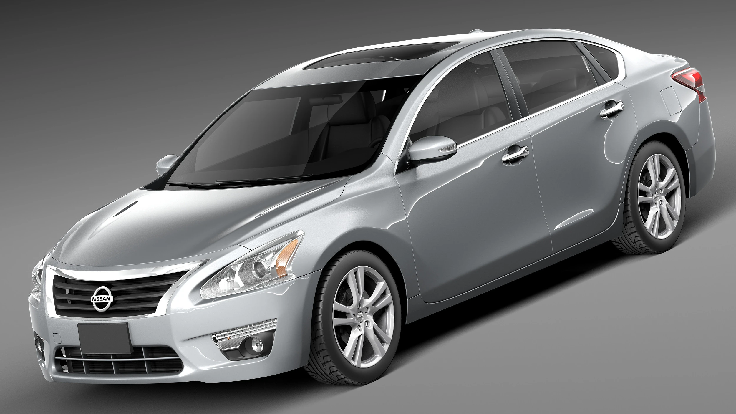 Nissan Altima Sedan 2013 3D Model .c4d .max .obj .3ds .fbx .stl .blend 