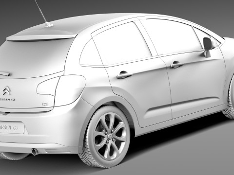 Citroen C3 2013 Model 3D