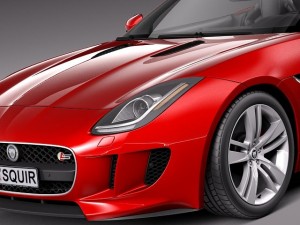 Jaguar F-type Convertible 2014 3D Model