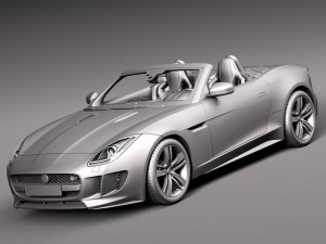 Jaguar F-type Convertible 2014 3D Model