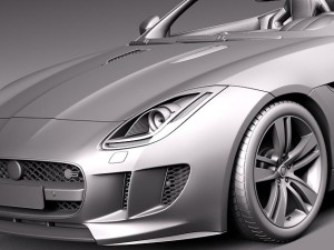 Jaguar F-type Convertible 2014 3D Model