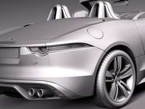 Jaguar F-type Convertible 2014 3D Model