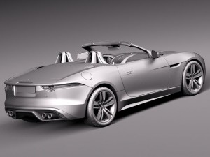 Jaguar F-type Convertible 2014 3D Model